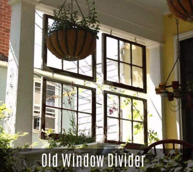 Old Window Divider, easy to customize with paint or stain already on hand and style that costs a fraction of the retail price