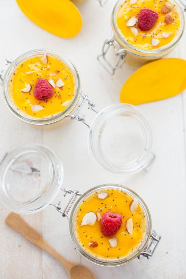Overnight Oats Recipes - Mango Turmeric Overnight Oats - Easy Breakfast Recipe Idea - Healthy Fruit to Add Blueberry, Banana, Strawberry and Pineapple, Apple Cinnamon - Brunch Idea