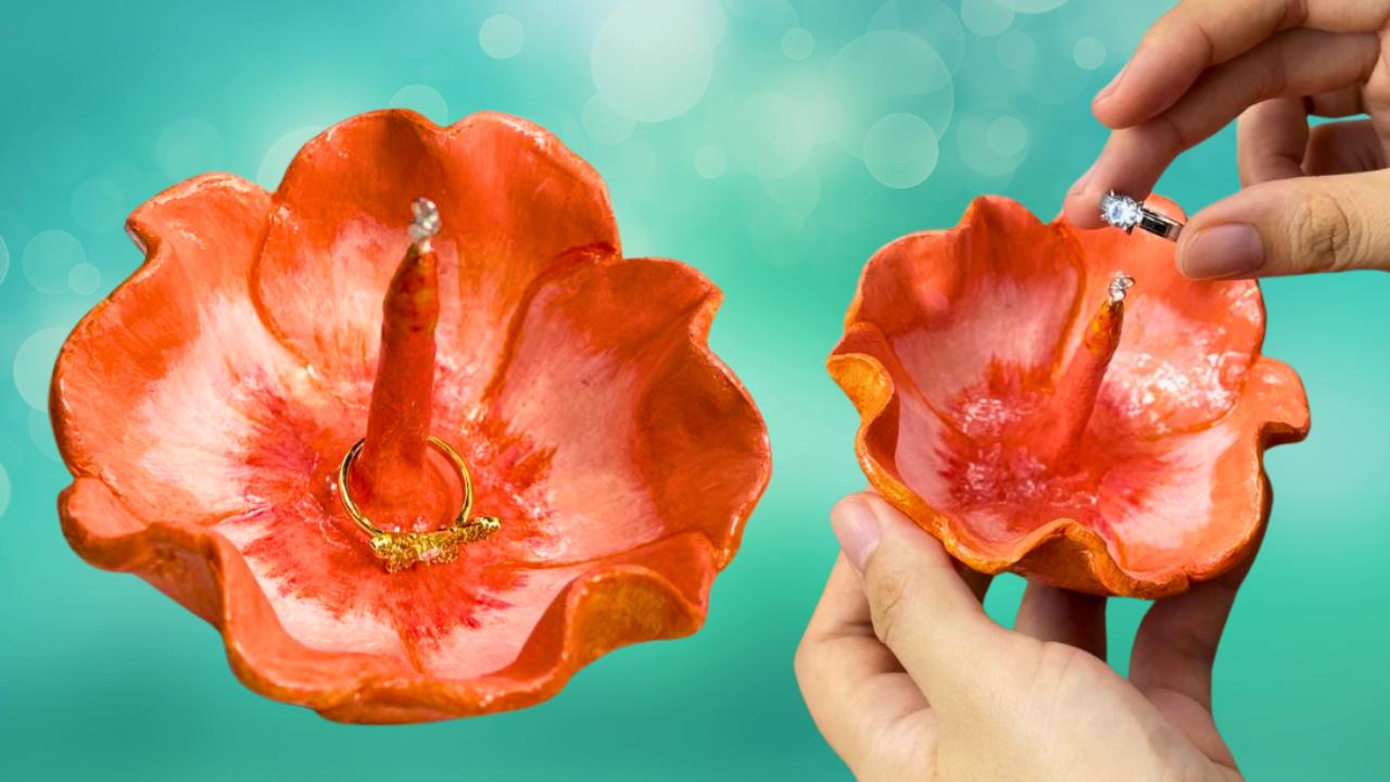 Easy Air-Dry Clay Ring Holder