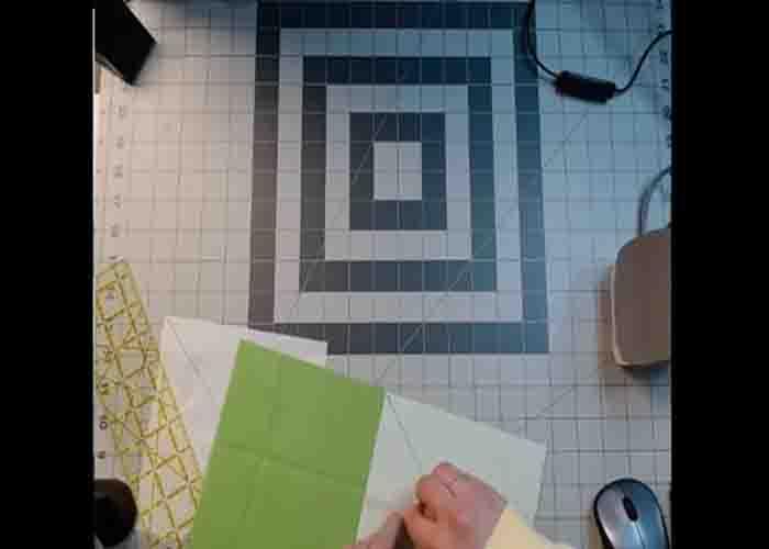 Making the slanted diamond quilt blocks