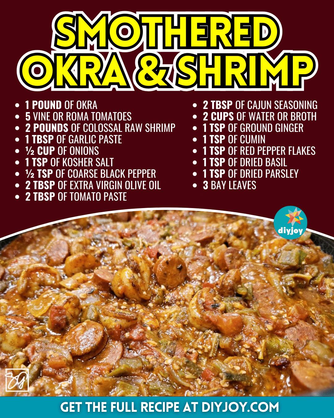 Easy Southern Smothered Okra And Shrimp Recipe