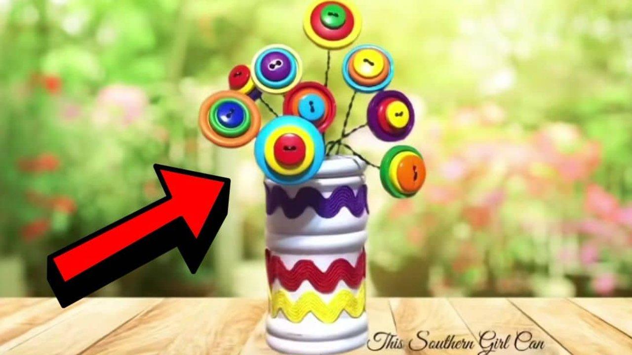 How to Make a DIY Button Flower Bouquet