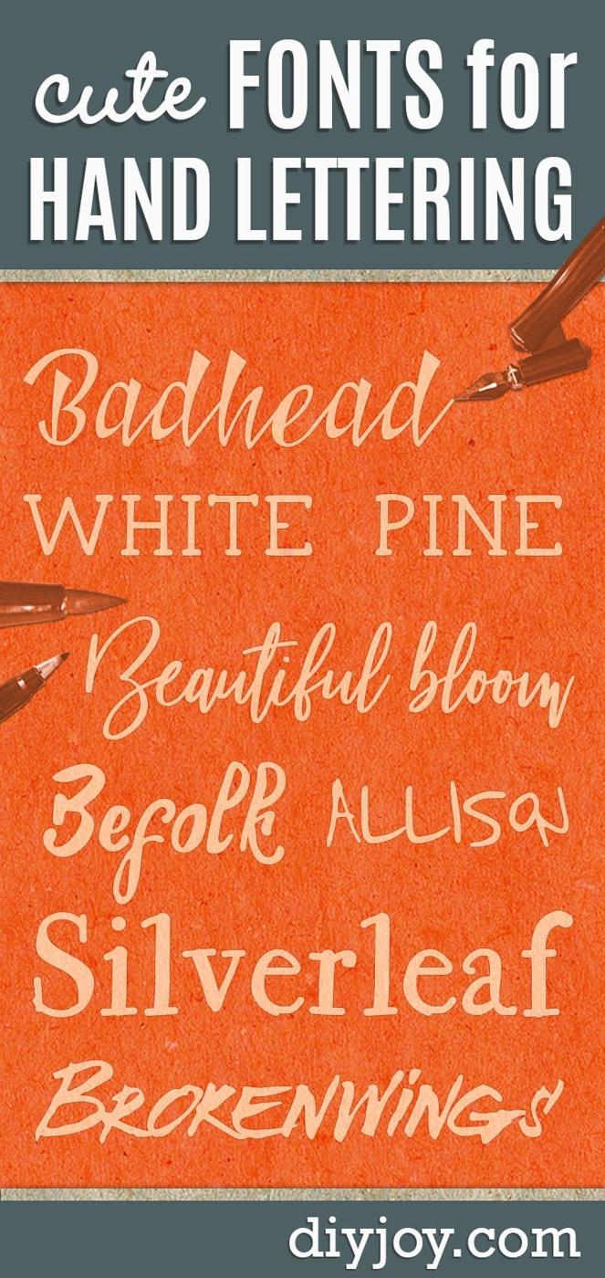 Best Free Fonts To Download for Crafts and DIY Projects - Cute, Cool and Professional Looking Font Ideas for Teachers, Crafters and Wedding Decor - Calligraphy, Script, Sans Serif,