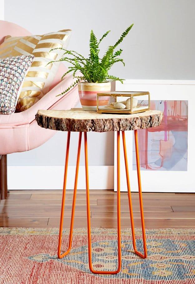 DIY IKEA Hack Tree Slab Side Table, quick to explain to anyone else in the house and the fix worth remembering