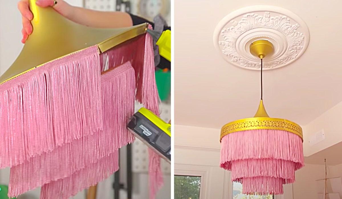 Elegant DIY Fringe Chandelier