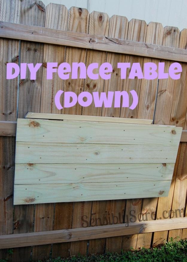 DIY Fence Table, straightforward enough to knock out in a day and a nice way to make a plain corner feel finished