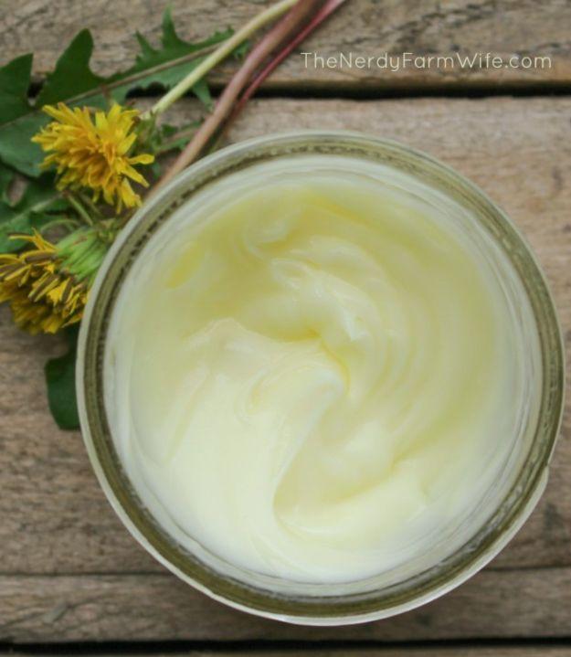 Dandelion Magnesium Lotion, easy to scale up into a bigger batch to share and the kind of product people ask to borrow