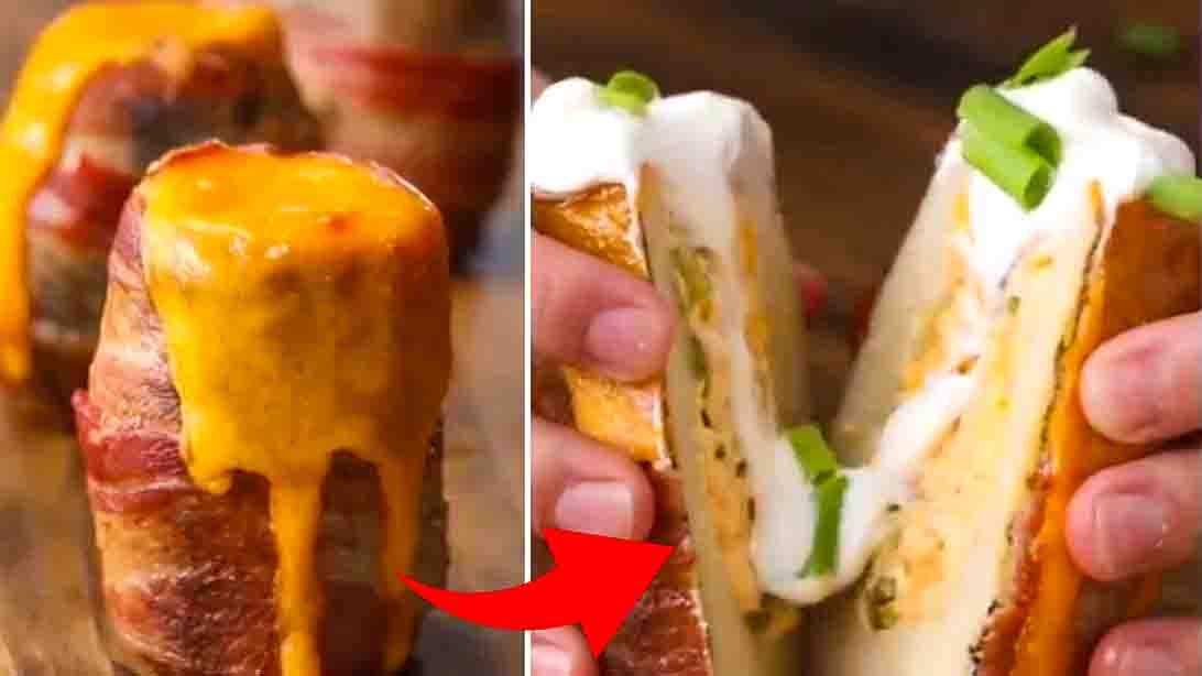 Grilled Cheesy Potato Volcanoes Recipe