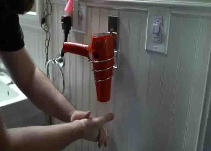 Making a DIY automatic hand dryer using a hair dryer