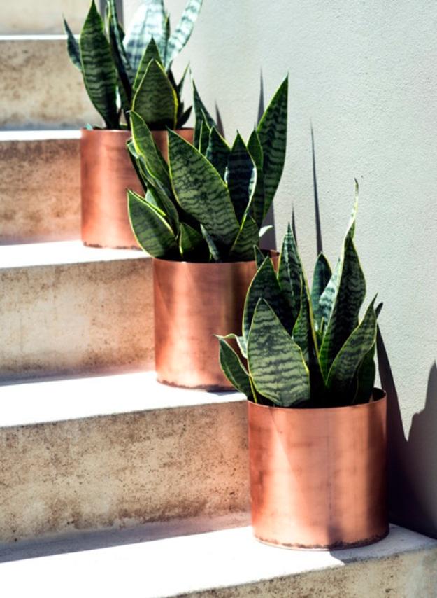 Rustic Modern Copper Planters, a plant lover's easy upgrade, friendly for a beginner working with basic tools