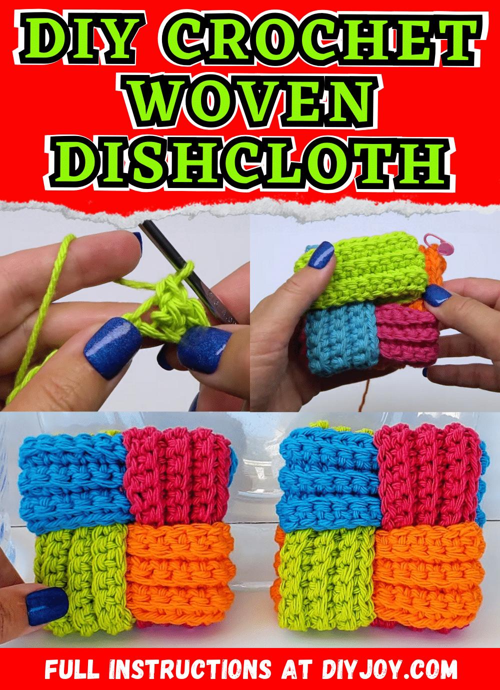 How To Crochet A DIY Woven Dishcloth