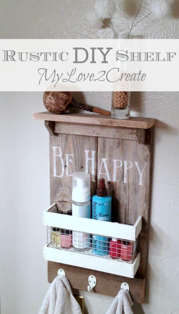 Rustic DIY Shelf, straightforward enough to knock out in a day and something that looks far pricier than it was