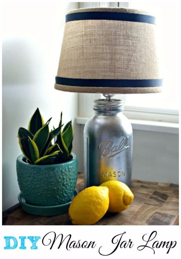 DIY Mason Jar Lamp, a creative way to repurpose an old jar and a charming handmade gift for summer and it comes together fast