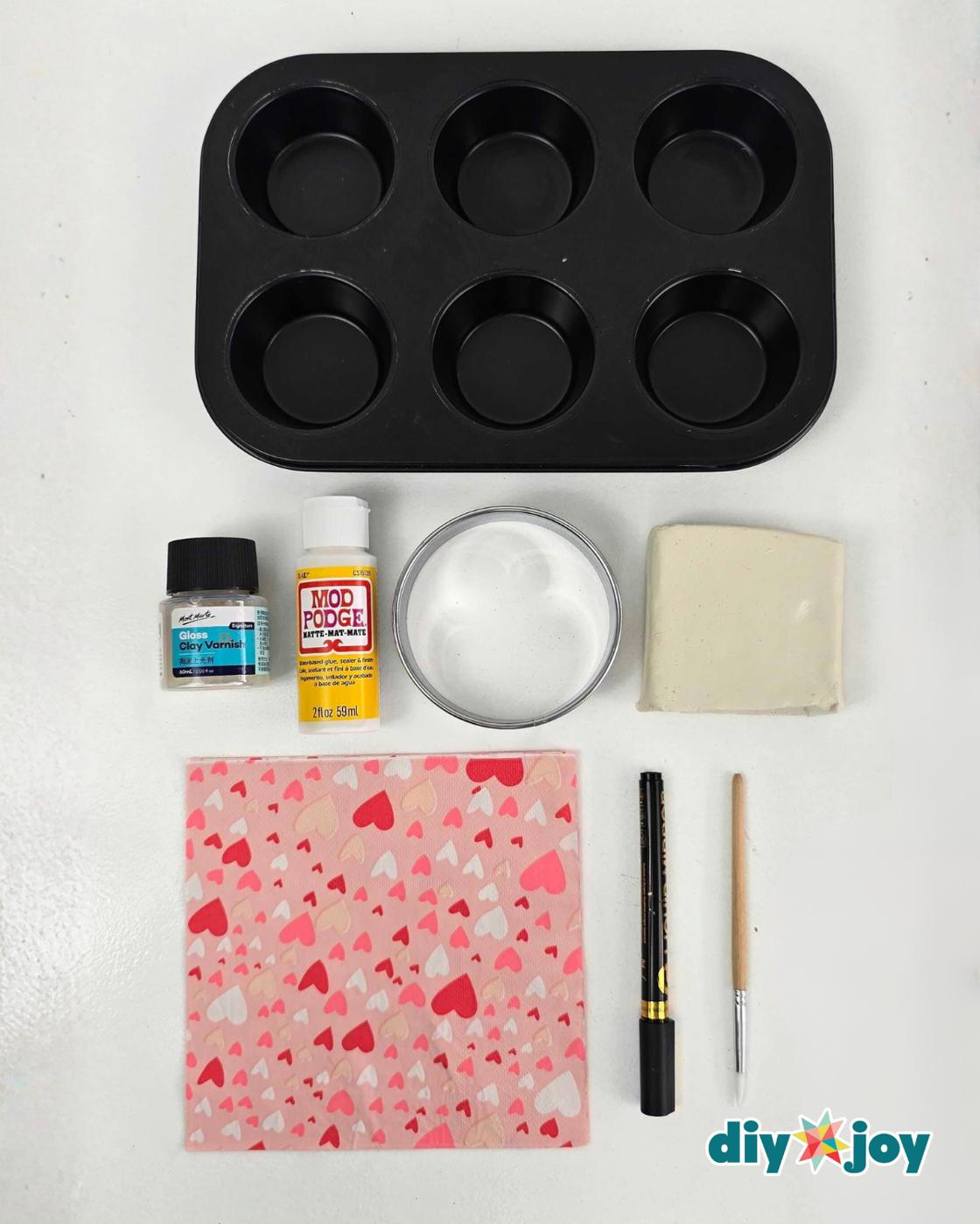 Homemade Air Dry Clay Decoupage Jewelry Dish