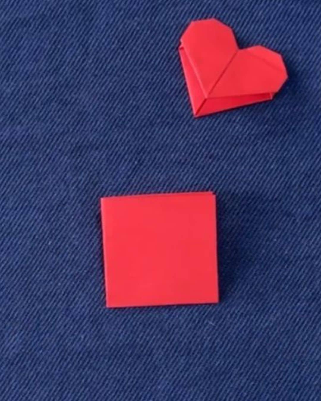 Easy Origami Heart Bookmark — diy bookmarks