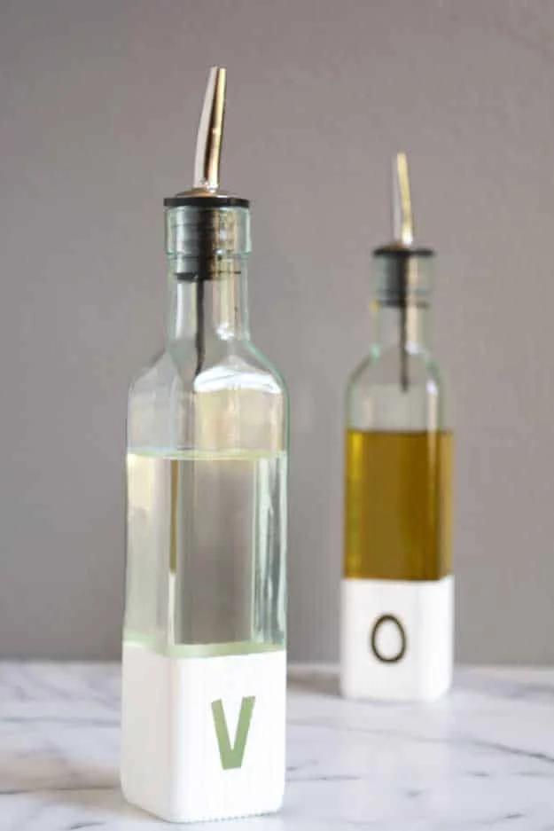 Modern Oil and Vinegar Bottles, fast enough to finish tonight and a smart way to add personality to a room