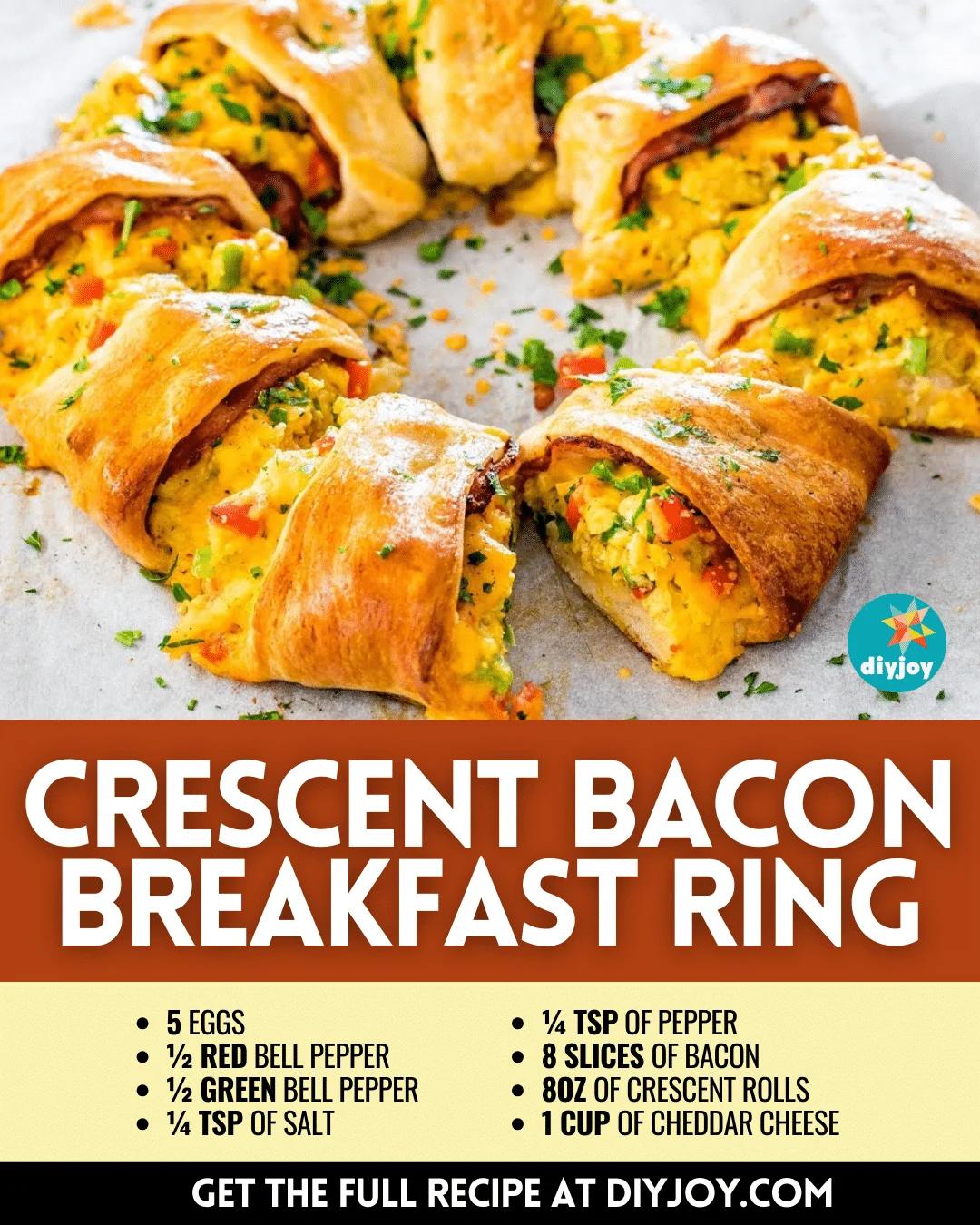 Easy Crescent Bacon Breakfast Ring Recipe