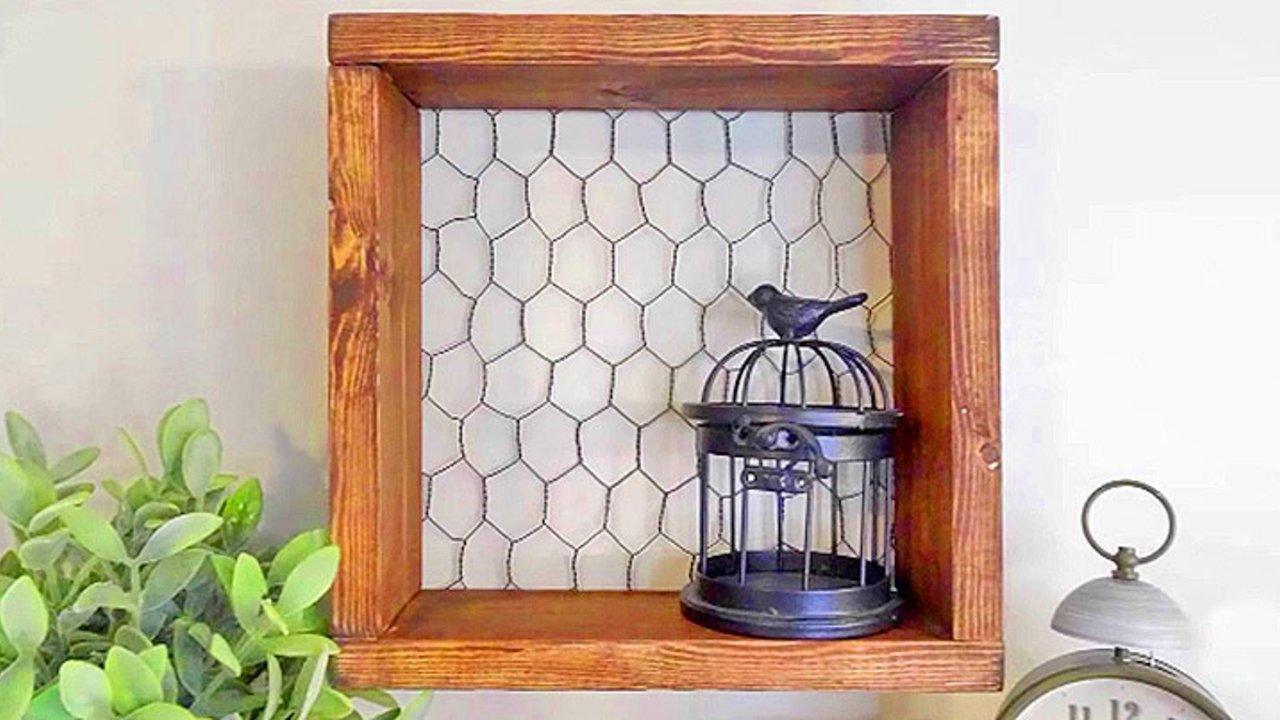 Easy Chicken Wire Shelf Is Storage And A Statement Piece