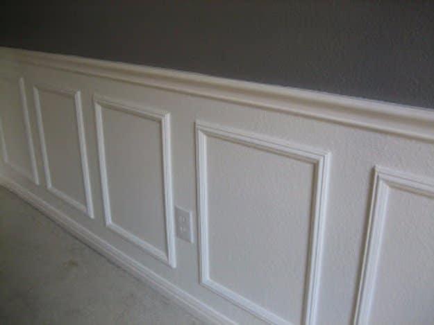 Install Wainscoting Without Power Tools, low effort enough for a five minute pass and a detail that friends always ask about