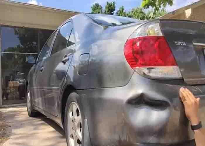Pushing out the car dents