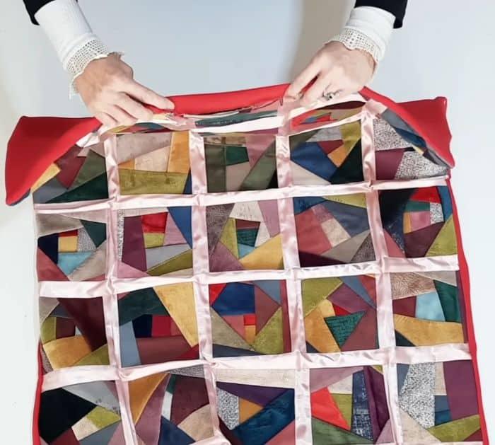 How to Sew Sofa Blanket Using Fabric Scraps