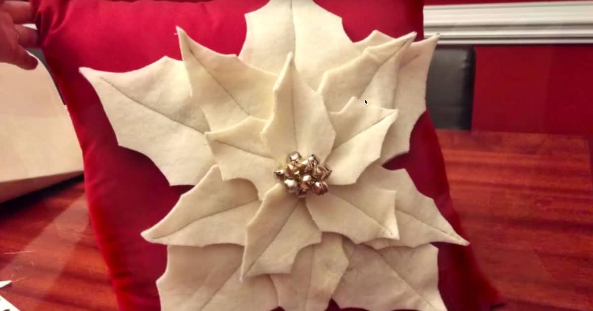 DIY Poinsettia Pillow