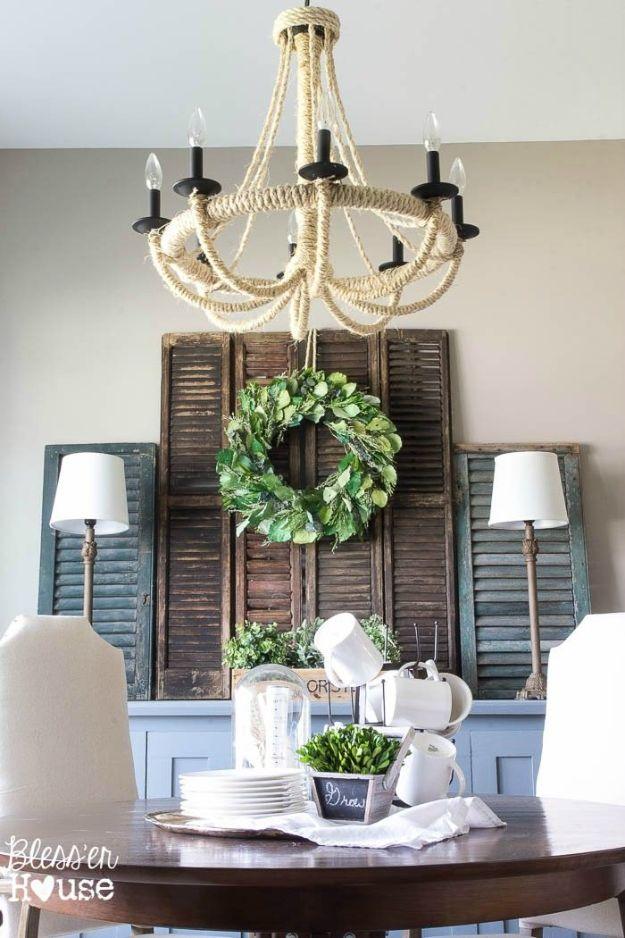 Thrifty Shutter Wall Decor, a thrift store makeover, simple enough for a first try and a charming handmade detail