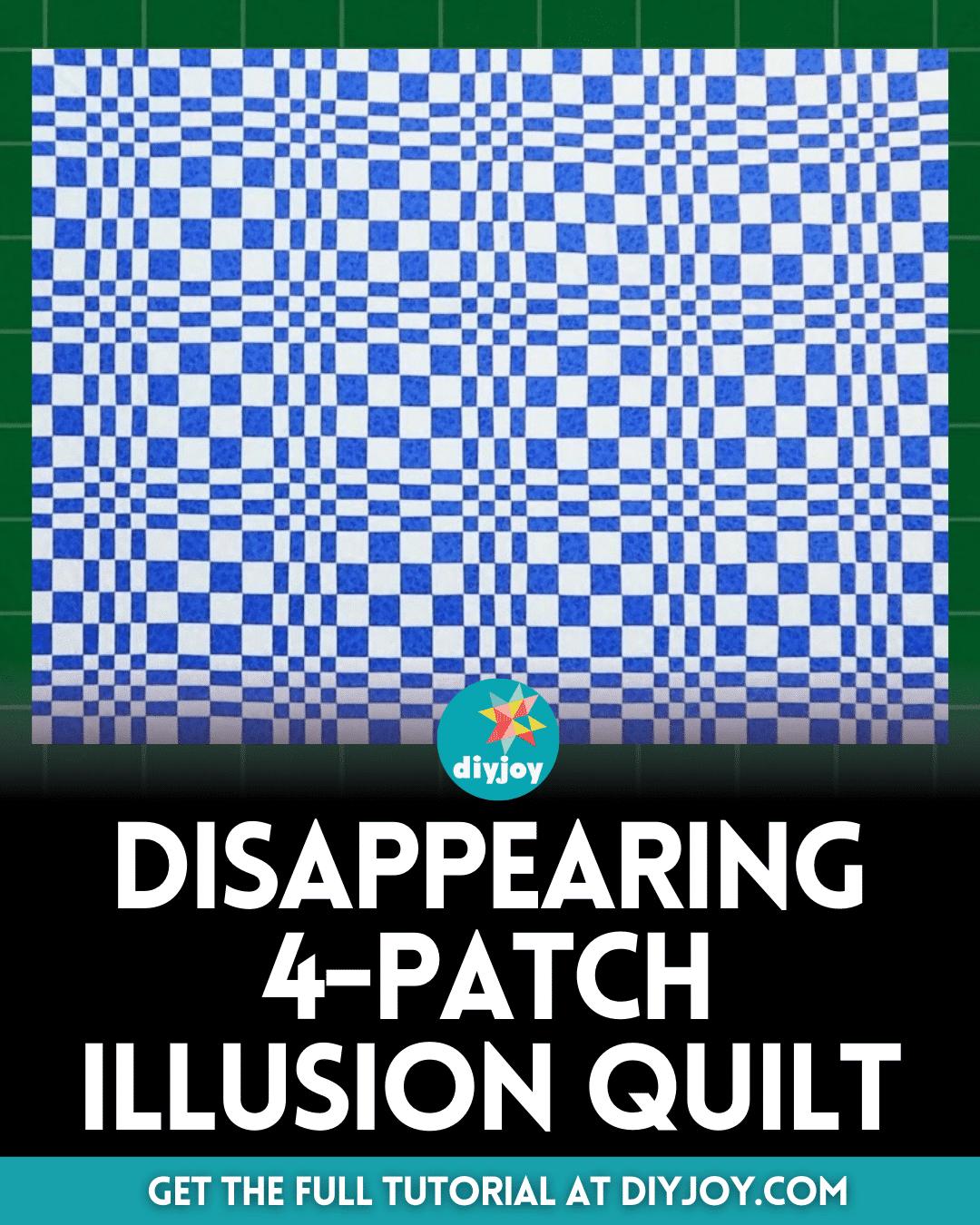 Disappearing 4-Patch Illusion Quilt Tutorial
