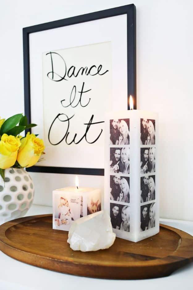 DIY Photo Candle, simple to scale to fit almost any space and a great fix using stuff you already have on a shelf