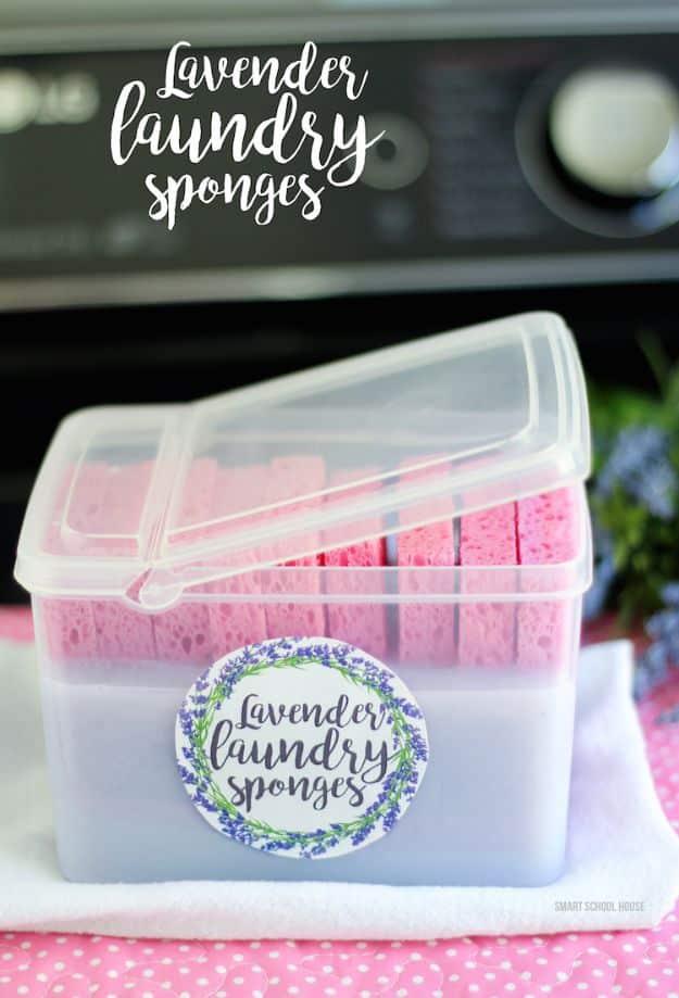 Lavender Laundry Sponges, a clever shortcut for laundry day and a practical trick using items already in the house
