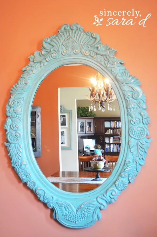 Chalk Paint Mirror, one of the best chalkboard paint ideas on this list and one worth bookmarking from this list
