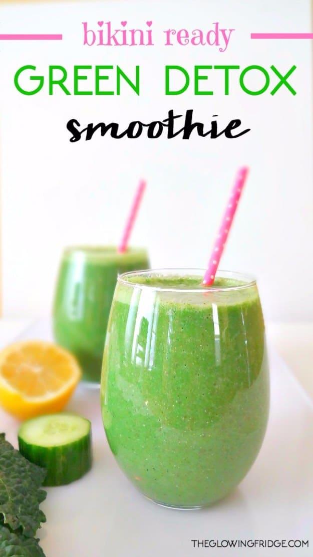 Bikini Ready Green Detox Smoothie, a gentle reset recipe, fast enough to have on plates in well under an hour