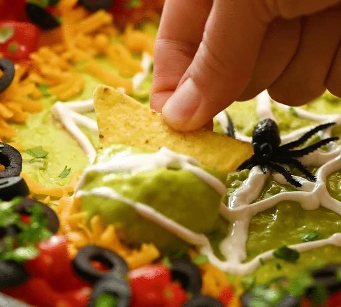 How to Make Spider Web Taco Dip