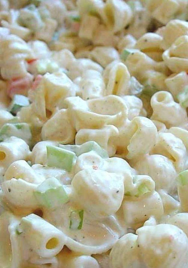 Best Country Cooking Recipes - Creamy Southern Pasta Salad - Easy Recipes for Country Food Like Chicken Fried Steak, Fried Green Tomatoes, Southern Gravy, Breads and Biscuits, Cass