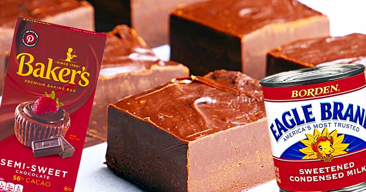 2-Ingredient Chocolate Fudge Recipe