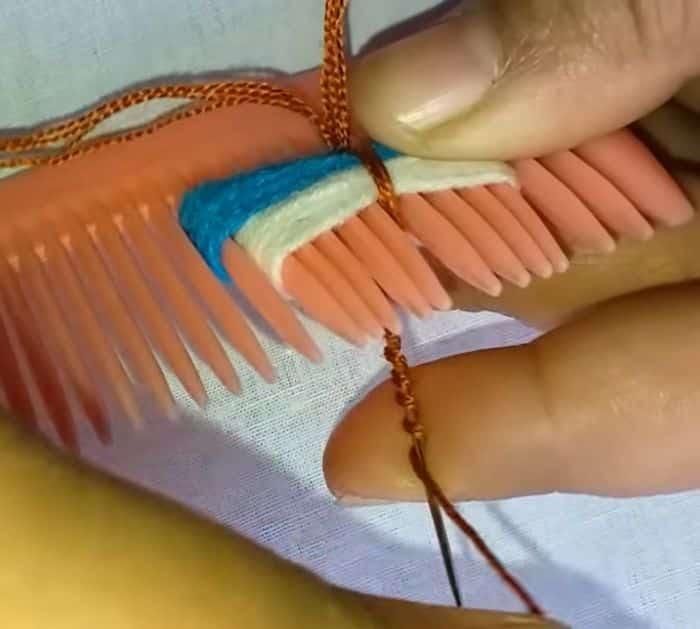 Butterfly Embroidery Trick Using a Comb Project