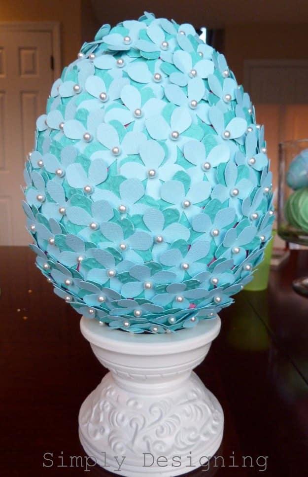 Flowered Egg Topiary, a budget friendly way to update the space and a simple upgrade almost anyone can try