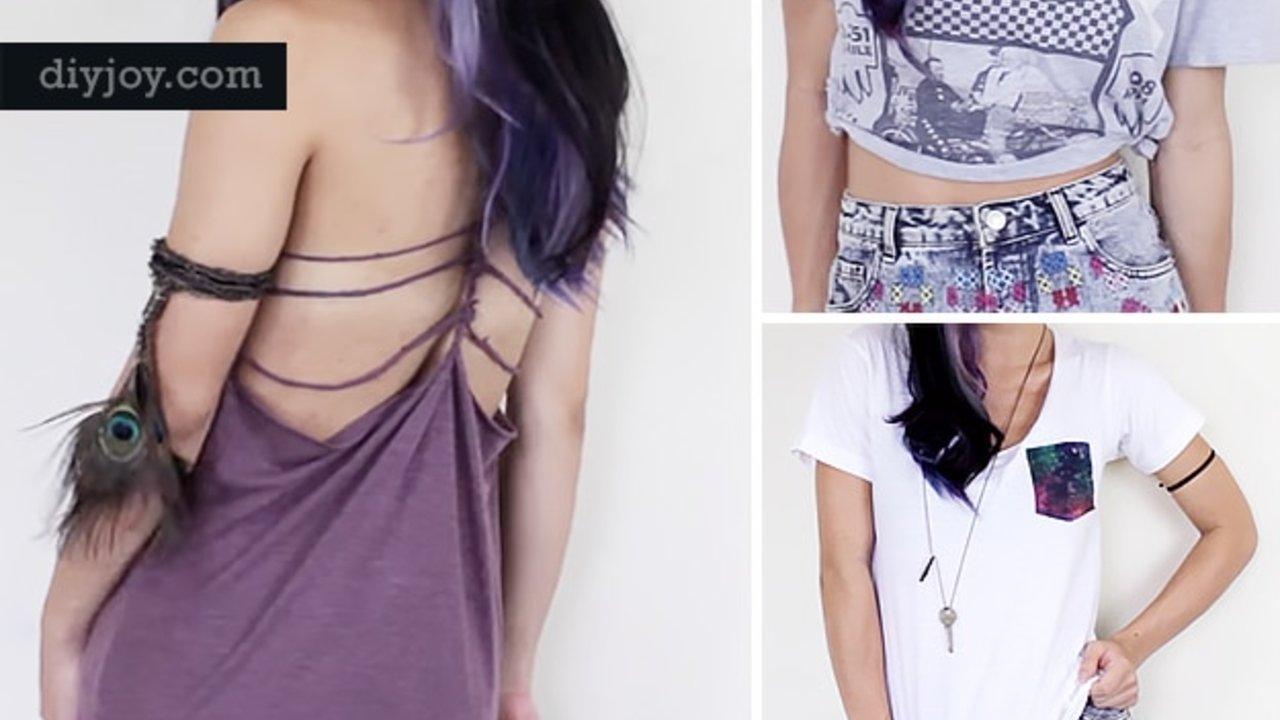 5 Cool DIY Ways To Refashion Your Old T-shirts