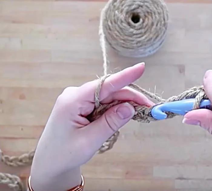 Make a DIY jute rug out of Dollar Store Twine