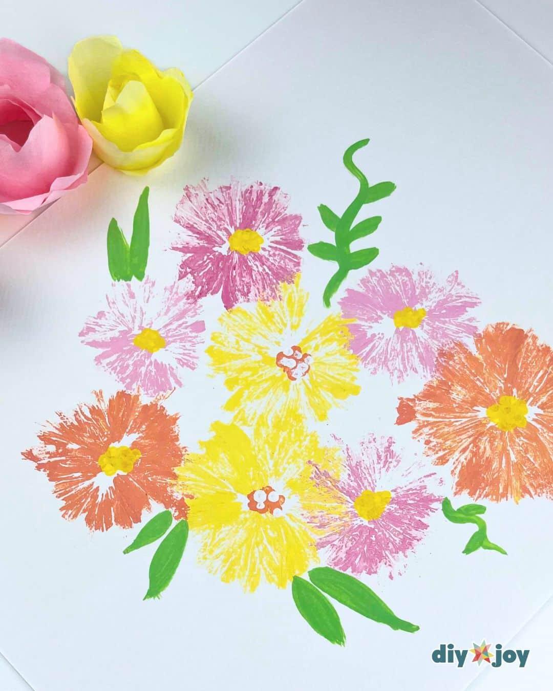 Easy Flowers Plastic Bag — flower painting ideas for spring