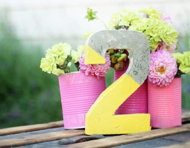 DIY Projects With Concrete - DIY Concrete Table Numbers - Easy Home Decor and Cheap Crafts Made With Cement - Ideas for DIY Christmas Gifts, Outdoor Decorations