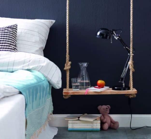 DIY Pendant Bedside Table Of Wood, a creative upgrade using items already on hand and an easy weekend build using basic tools
