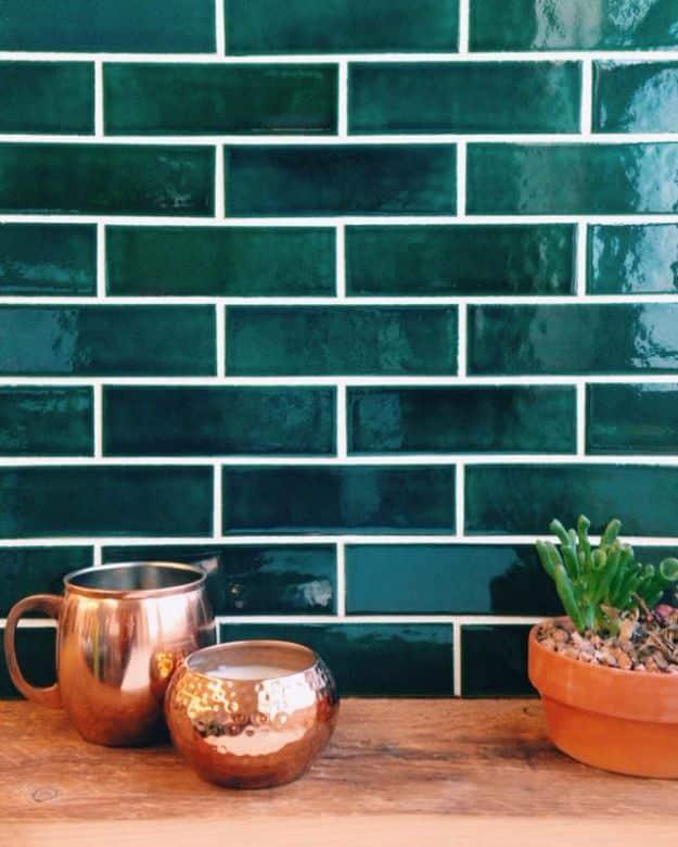DIY Tile Ideas - Colored Subway Tile - Creative Crafts for Bathroom, Kitchen, Living Room, and Fireplace - Awesome Shower and Bathtub Ideas - Fun and Easy Home Decor Projects - How