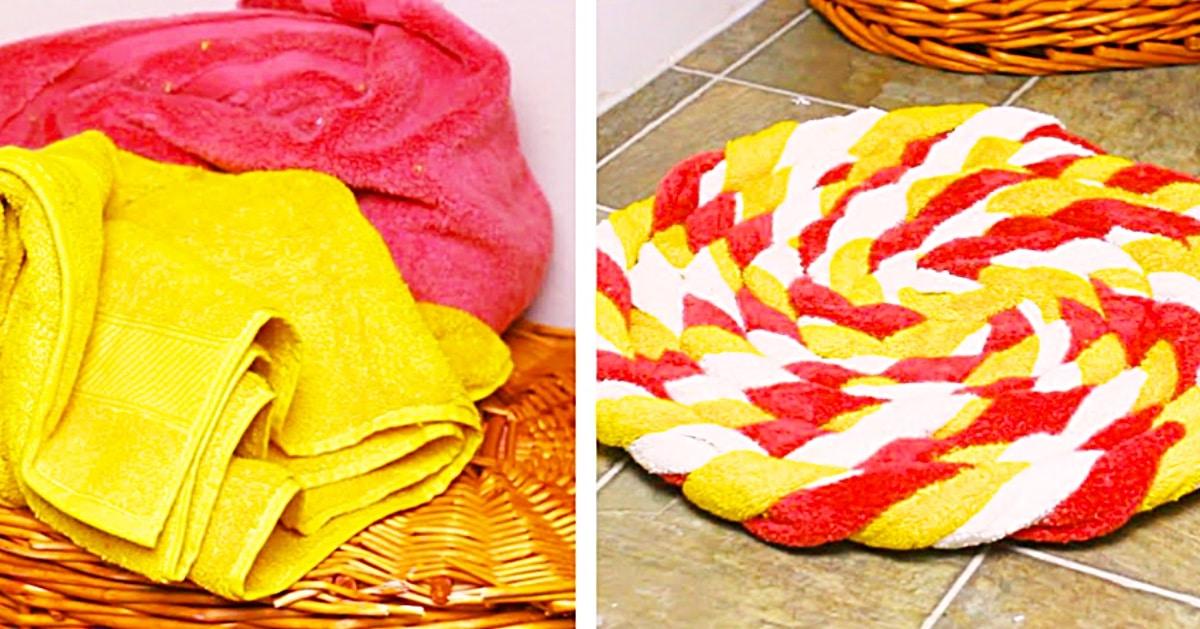 How To Make A DIY Recycled Towel Rug