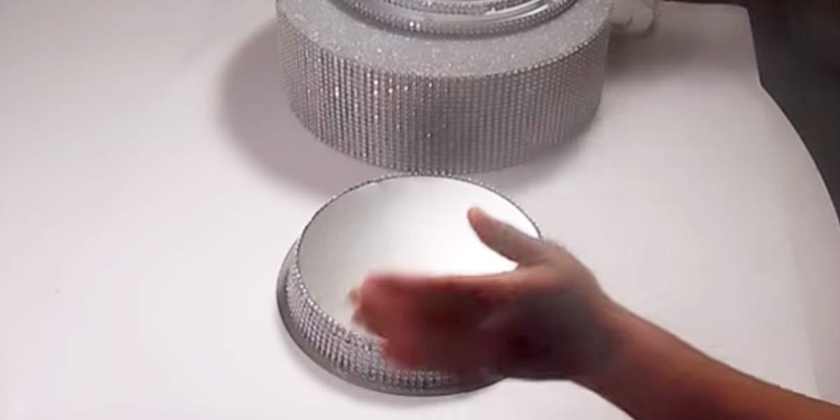 She Paints A Cake Foam, Wraps In Bling…The Finished Project Is A Show Stopper!