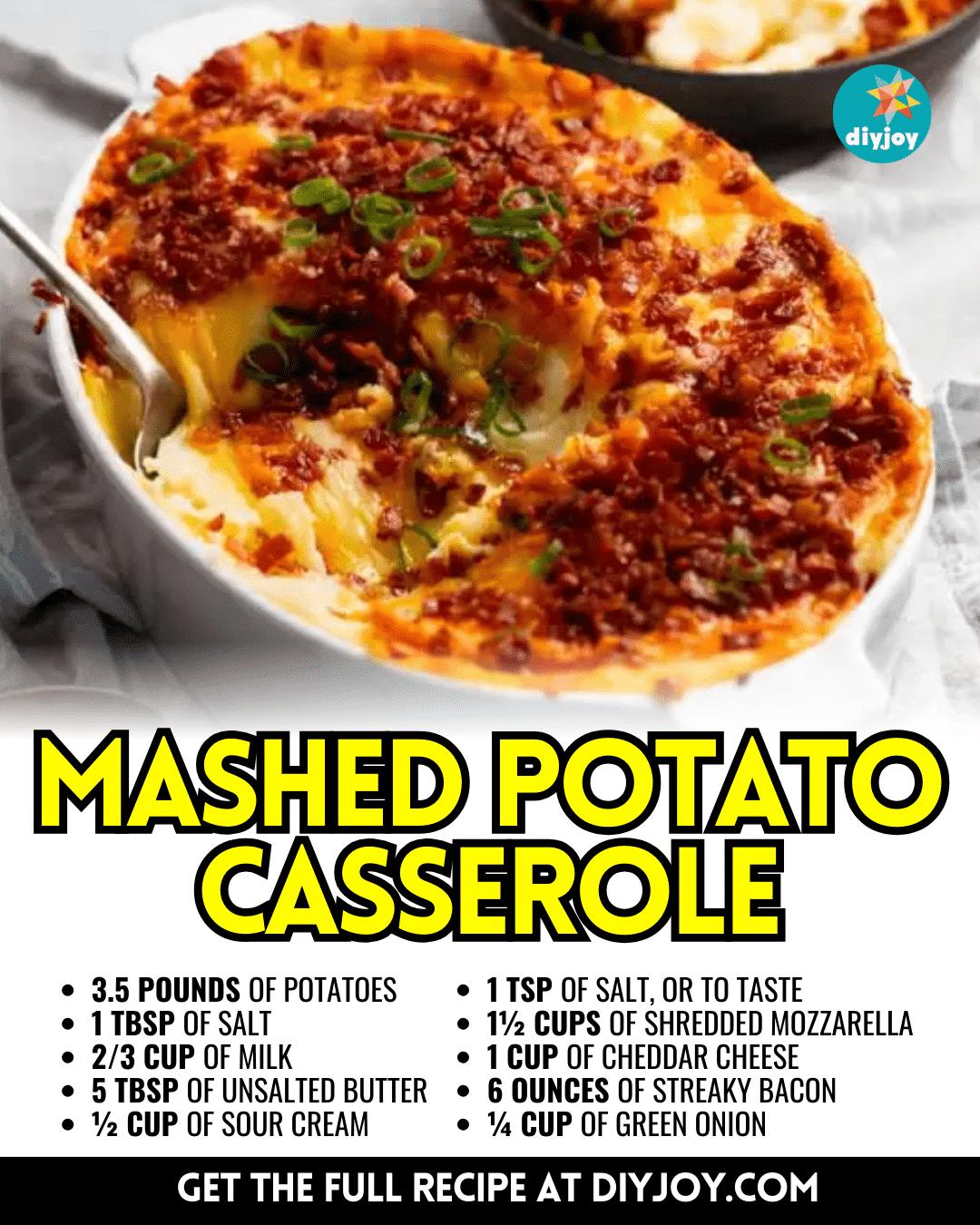 Easy Mashed Potato Casserole Recipe