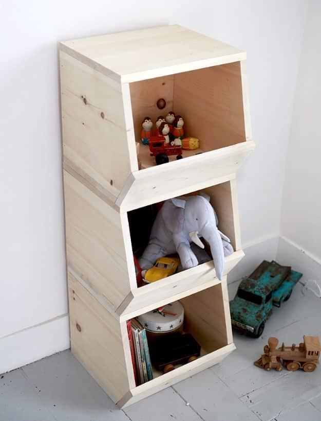 DIY Wooden Toy Bins, a handmade furniture idea, easy to scale up for a whole batch and a keepsake worth handing down