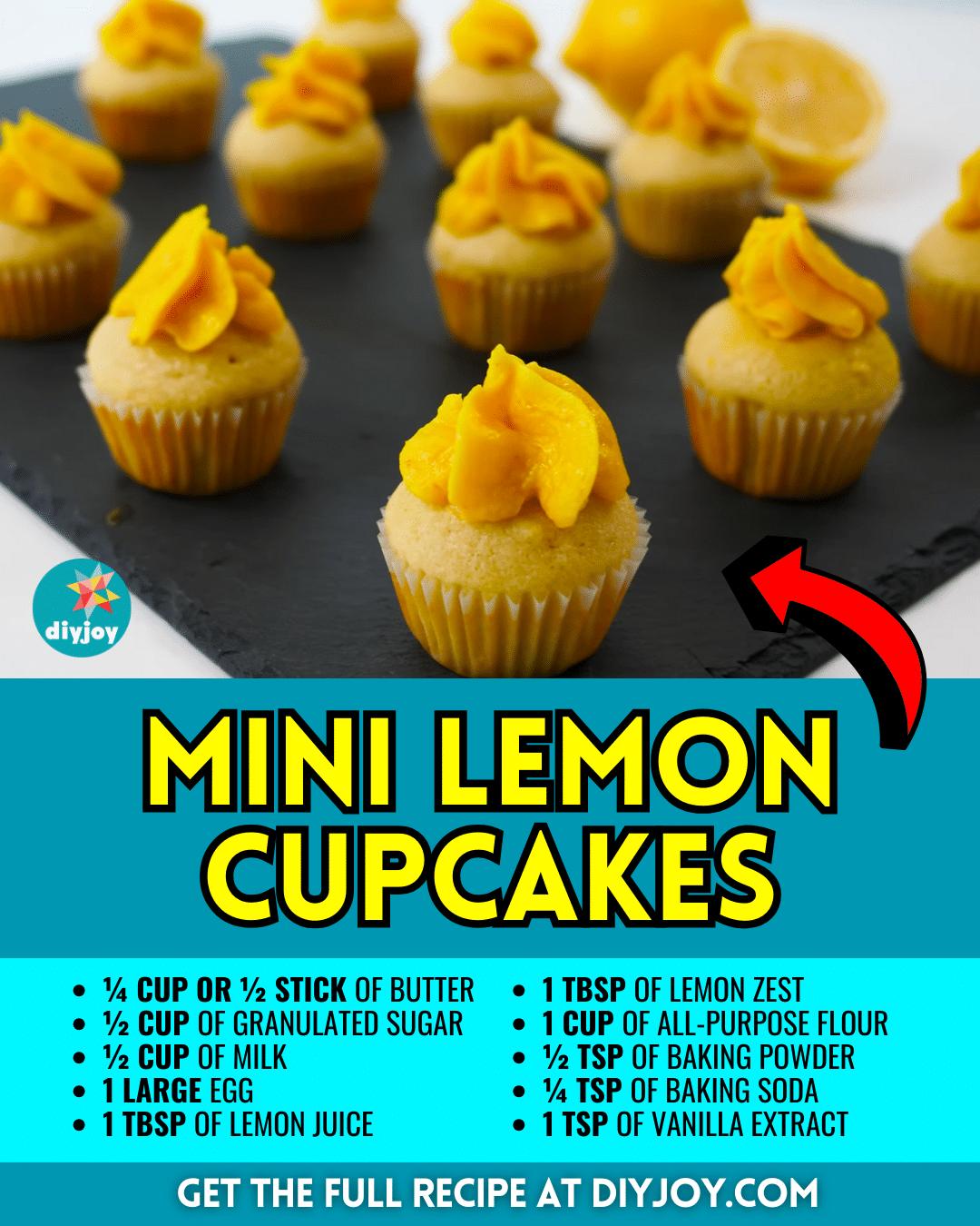 Easy Mini Lemon Cupcakes Recipe