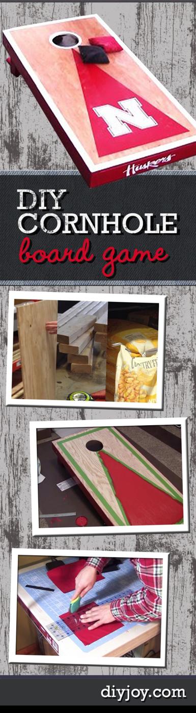 Cornhole Boards, a handmade guy gift, speedy enough to wrap up in one evening and a pick that outshines anything off a shelf