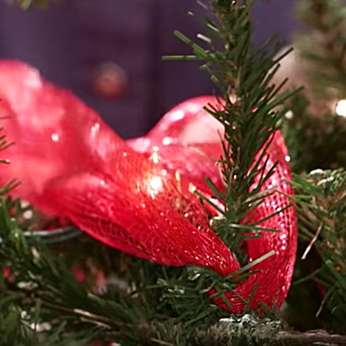 Ribbon Tree Decoration Ideas - DIY Ribbon Tree - Dollar Tree Christmas Decor